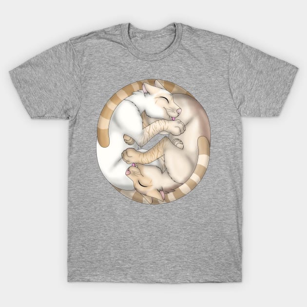 Yin-Yang Cats: Cream Lynx Point T-Shirt by spyroid101